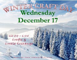 Sutter Creek site Winter Craft Day flyer